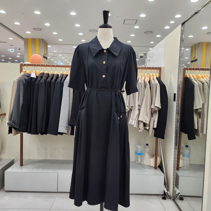 무자크 옆주름스판원피스MP4WOP13_GN