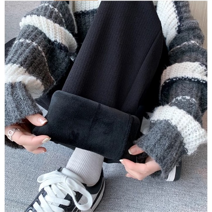 윈트리온 여성 기모 골덴 코듀로이 밴드 일자 보온 데일리 바지