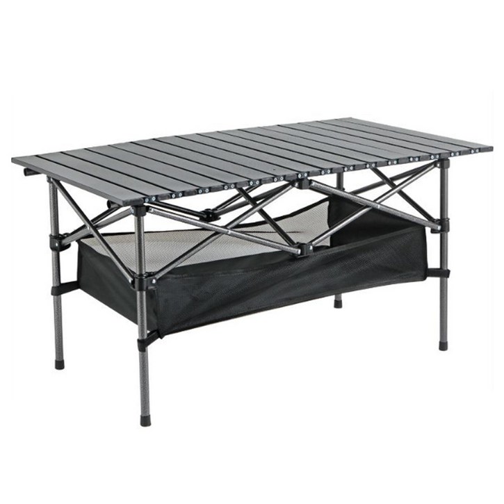 리빙오보제 아웃도어 접이식 캠핑 테이블, 블랙