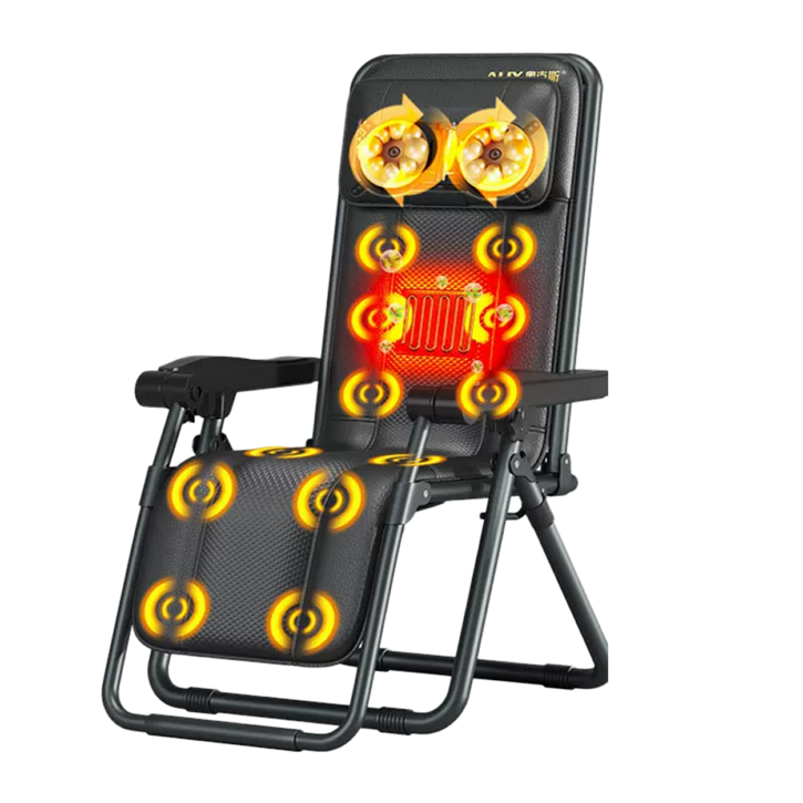 트라이킵 접이식 안마의자 가정용 전신 안마기 베드, 블랙, 의자타입