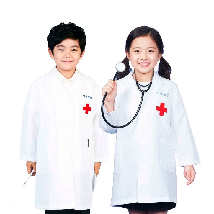 아동 의사 가운 서울병원 직업체험 역할놀이 어린이집 장래희망 약사 법학, MD11S 흰색9호, 1개