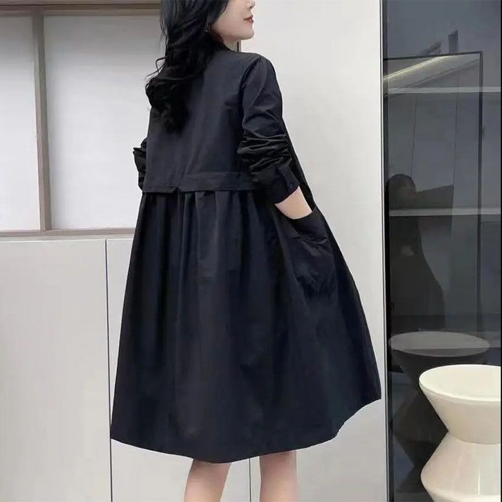 에쥬아 데일리 빅사이즈 트렌치코트 캐주얼 점퍼  40 50대 여성 하프 코트