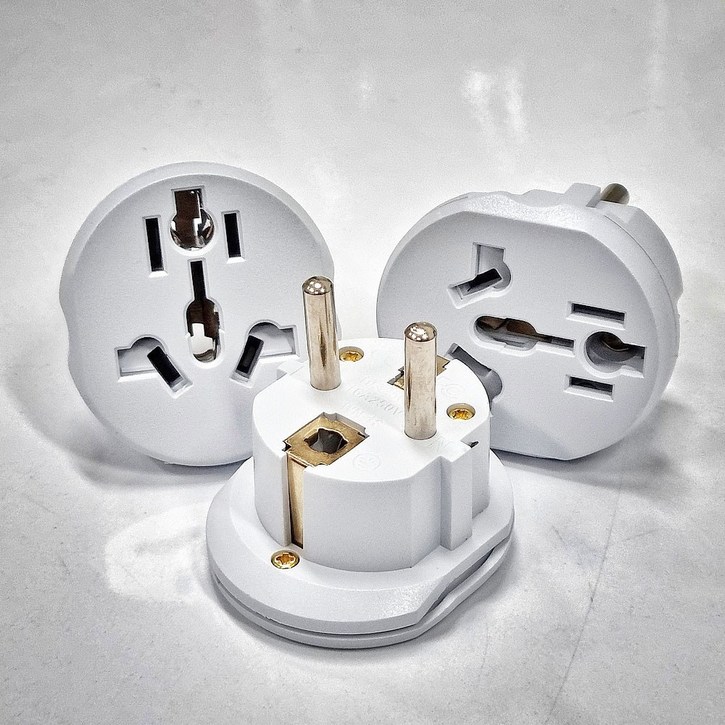 케센셜 올인원 eu 유럽 us 일본 호주 영국 중국 멀티 플러그 접지 어댑터 국내용 3개, 3개