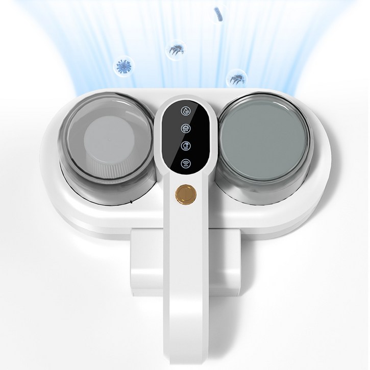 Hearten 무선 침구청소기 UN살균 강흡력 이불침대 반료동물 먼지 진드기 제거 초음파제습살균강흡입 다용도 침구청소기, 화이트, 006