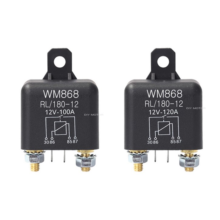 셀렉트템 대용량 릴레이 12V 파워릴레이 보조배터리 방전방지 캠핑카, 1개, 블랙