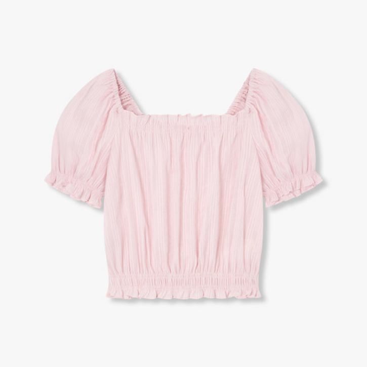 지컷 스퀘어 넥 셔링 블라우스_7255260108 1968034