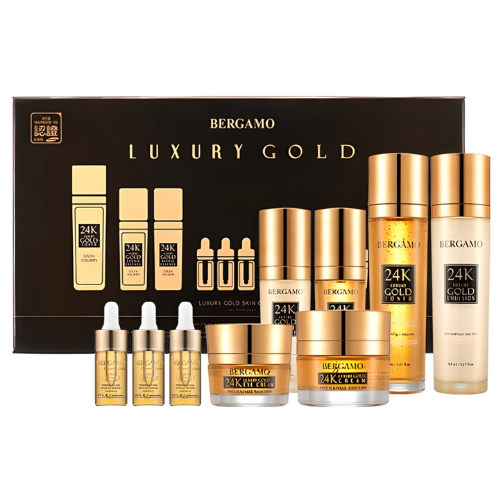 베르가모 리얼 24K 골드 9종 기초화장품세트 골드 콜라겐