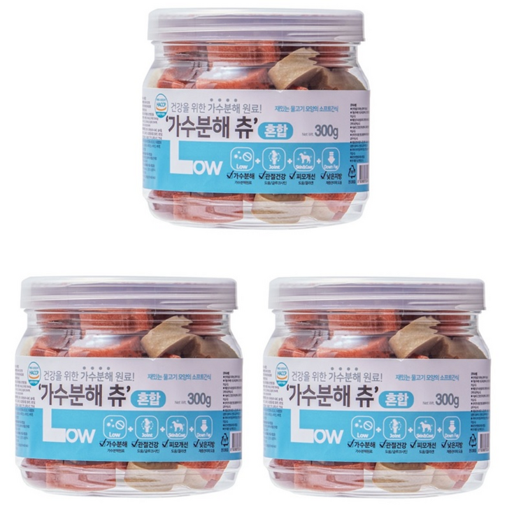 우리주 가수분해 저알러지 츄300g(혼합)3개