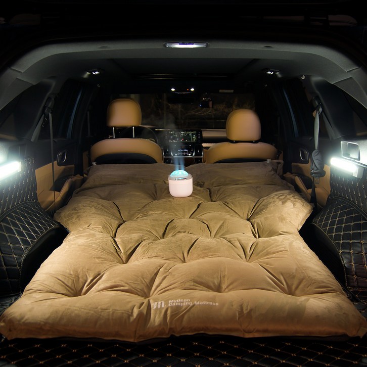 마이딘 차박 캠핑 스웨이드 자충매트 2인용 MCM02, SUV, 카키
