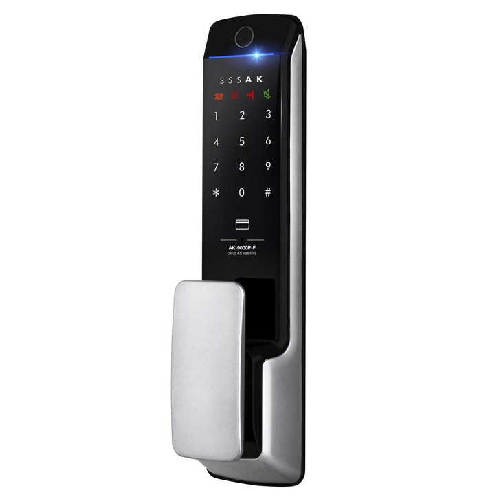 에버넷 무타공 롱 푸쉬풀 도어락 AK-9000P-F, AK-9000P-F, 고객직접설치