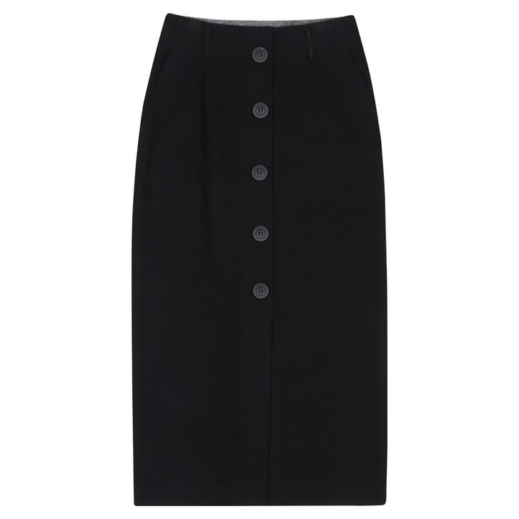 제시뉴욕 여성용 버튼 포인트 H라인 울 스커트 IEANSSL0430