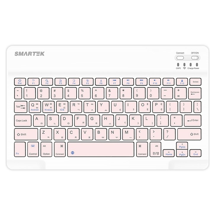 스마텍 저소음 C타입 충전식 슬림 미니 블루투스 무선 텐키리스 키보드