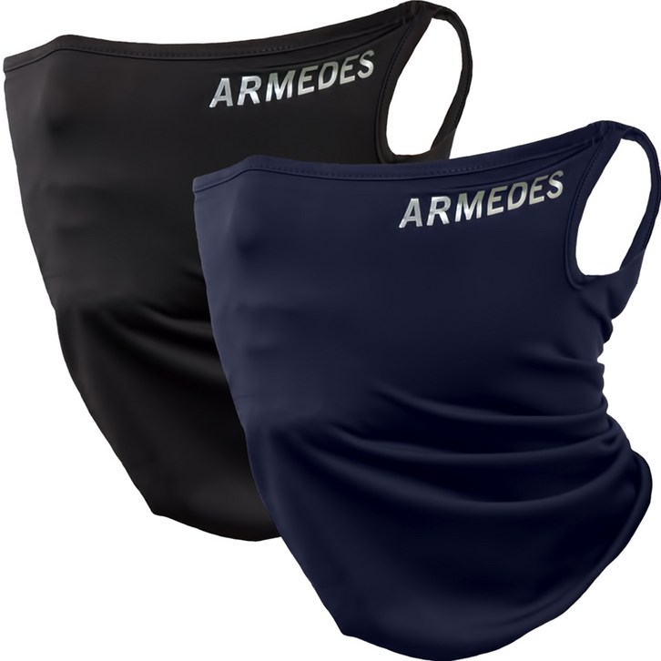 아르메데스 사계절 귀걸이 스포츠 마스크 2p, 블랙, 네이비 - 투데이밈