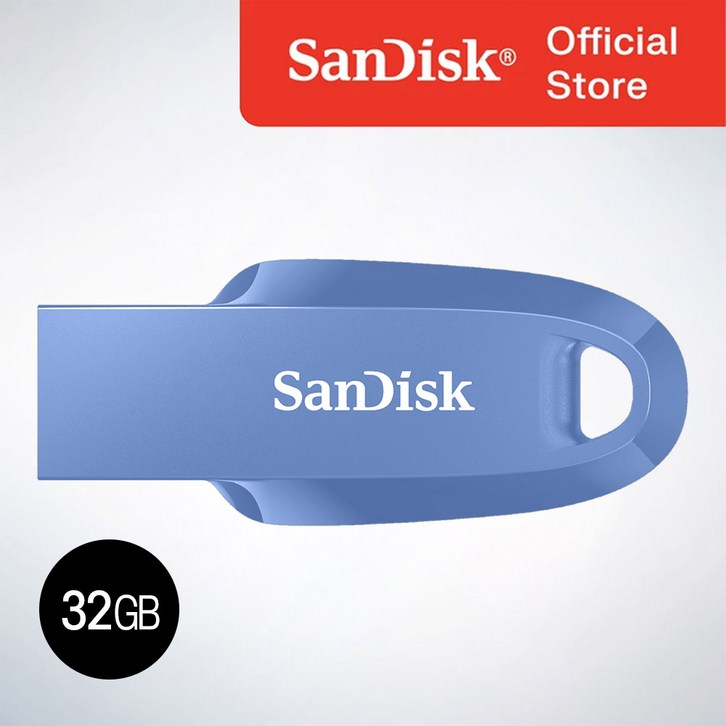 샌디스크코리아 공식인증정품   USB메모리 Ultra Curve 울트라 커브 USB 3.2 CZ550 32GB 네이비 블루