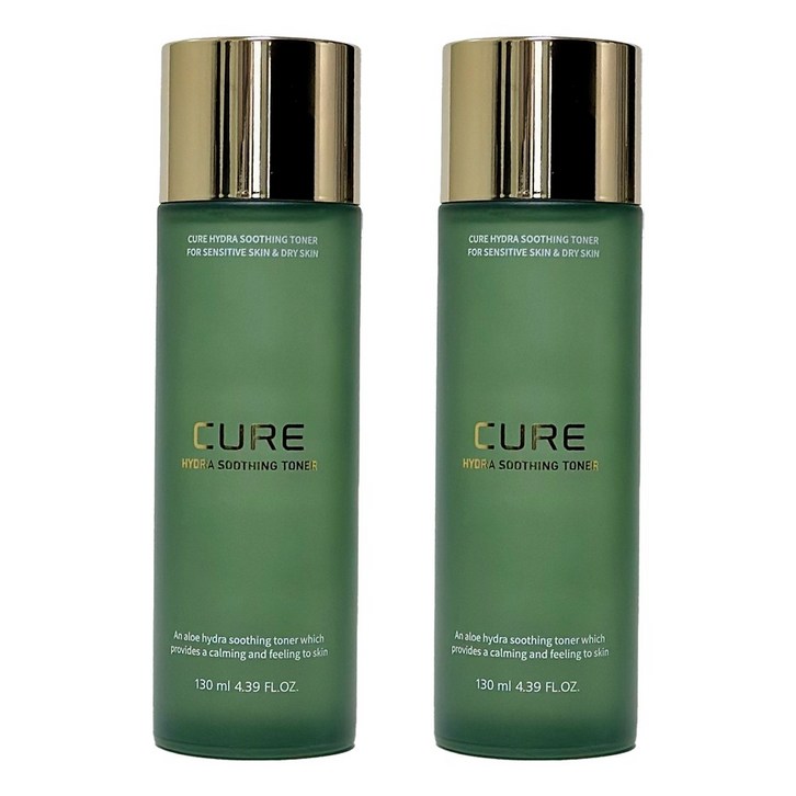 김정문알로에 큐어 하이드라 수딩 토너, 130ml, 2개