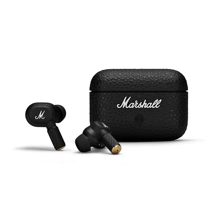 Marshall Official 노이즈 캔슬링 완전 무선 이어폰 Motif Ⅱ A.N.C. 블랙 연속재생 30시간/Qi충전지원/통화지원