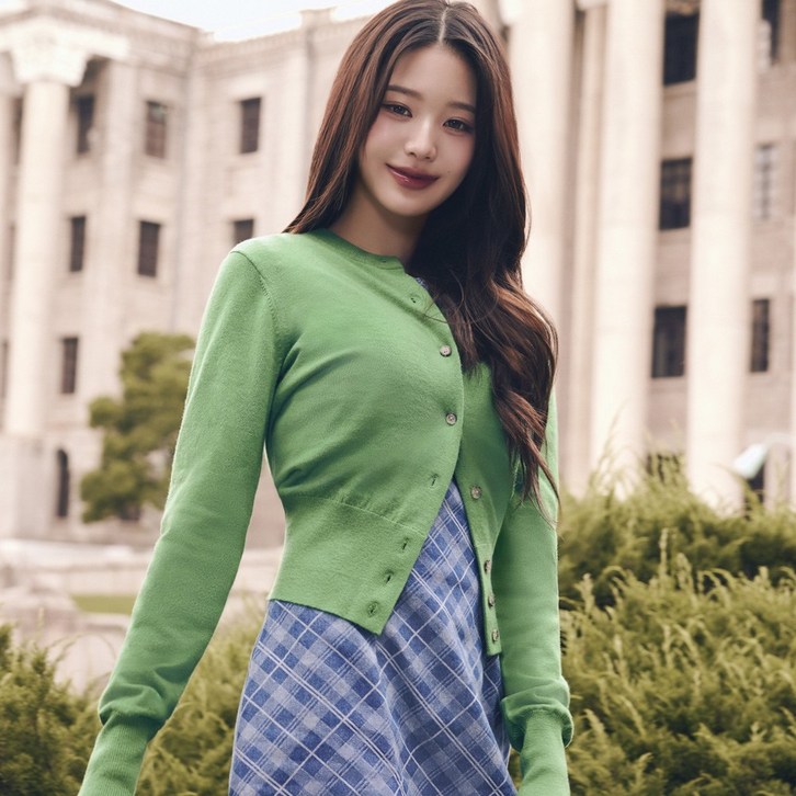 타미힐피거 타탄 체크 샴브레이 원피스 T32E6WOP11TWT11A4