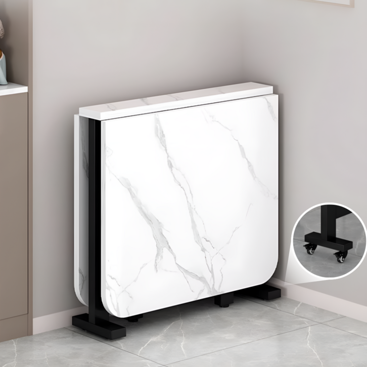 하우니 라운드 와이드 주방 접이식 확장형 윙드 식탁