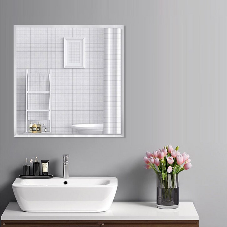 못이 필요 없는 욕실 거울