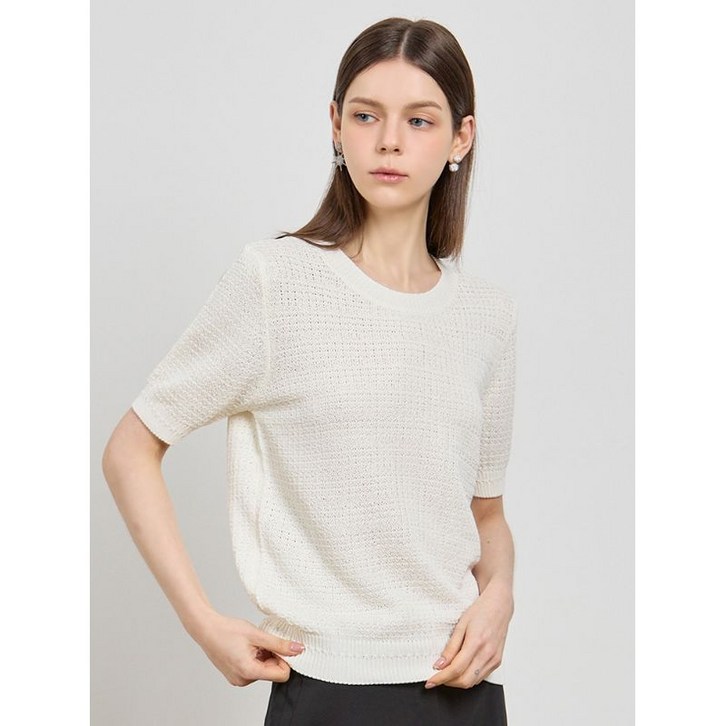 쉬즈미스 크로쉐 짜임 니트 탑 택가격 108000원