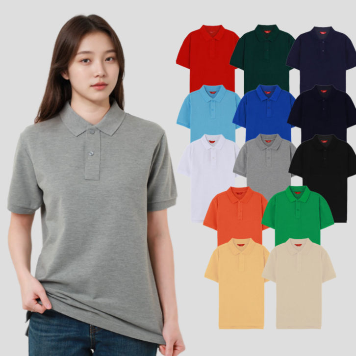 특가솔리드 반팔 국내생산 주문폭주 재입고 카라넥 파스텔 컬러 빅사이즈 S-4XL 까지