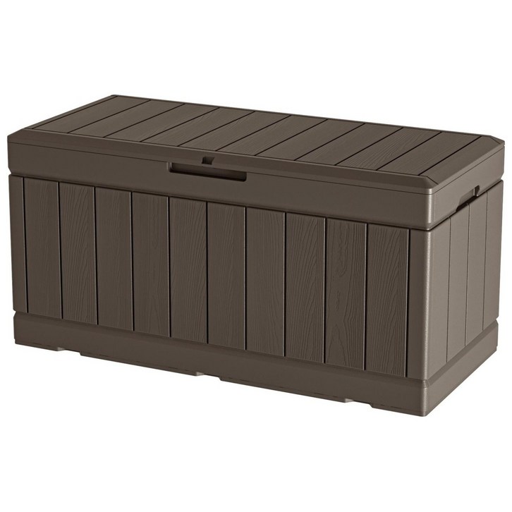 Homall 데크박스 실내 야외 캄핑 다용도 야외포관함 플라스틱 보관함 310L, 브라운, 1개