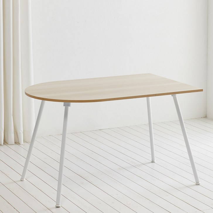 스칸디무드 쿠크 반타원형 4인용 식탁 테이블 1200 x 800 mm