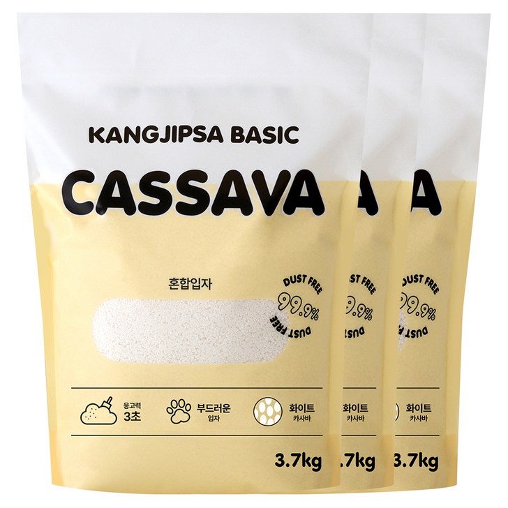 강집사 베이직 카사바 혼합입자 고양이 모래