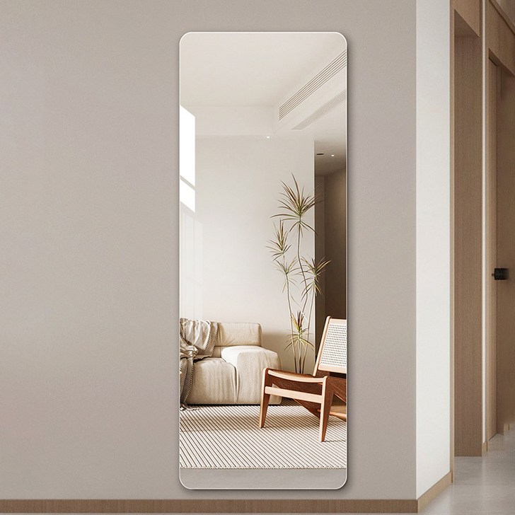 로렘 쉽게 붙이는 아크릴 전신거울 2mm 고급형 40 x 150 cm, 단일색상