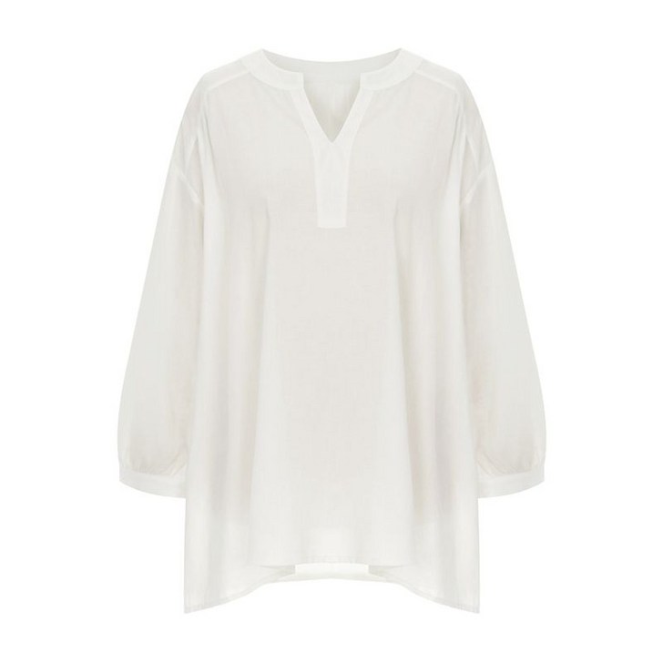 페이지플린 루즈핏 헨리넥 블라우스 P6ABL020C