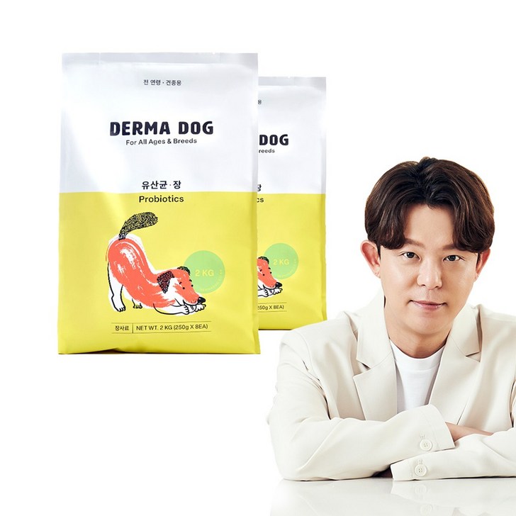 더마도그 애견 유산균 장건강 소화기능 오리 연어 가수분해 강아지 사료 4kg