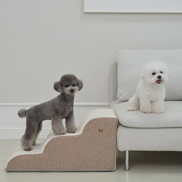 슈퍼펫 강아지계단 논슬립 슬개골보호 미끄럼방지 3단 커브 스텝