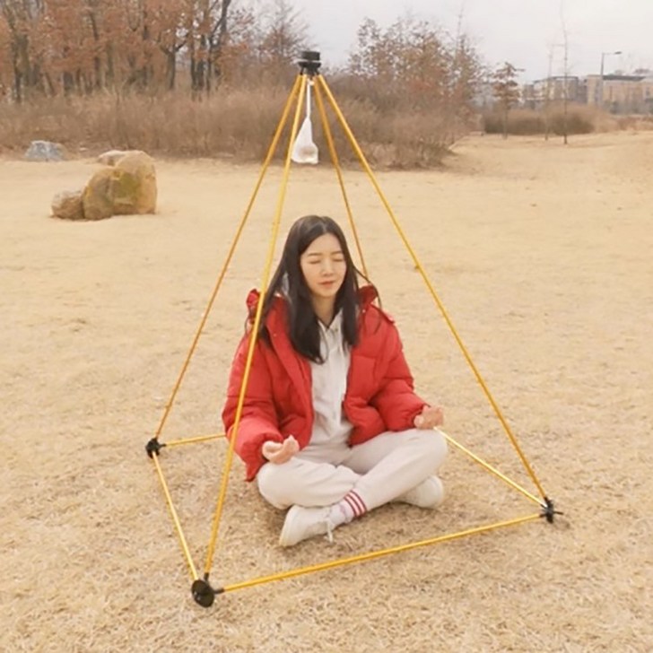 원터치 폴대 접이식 명상 누비안 기자 피라미드, 1개