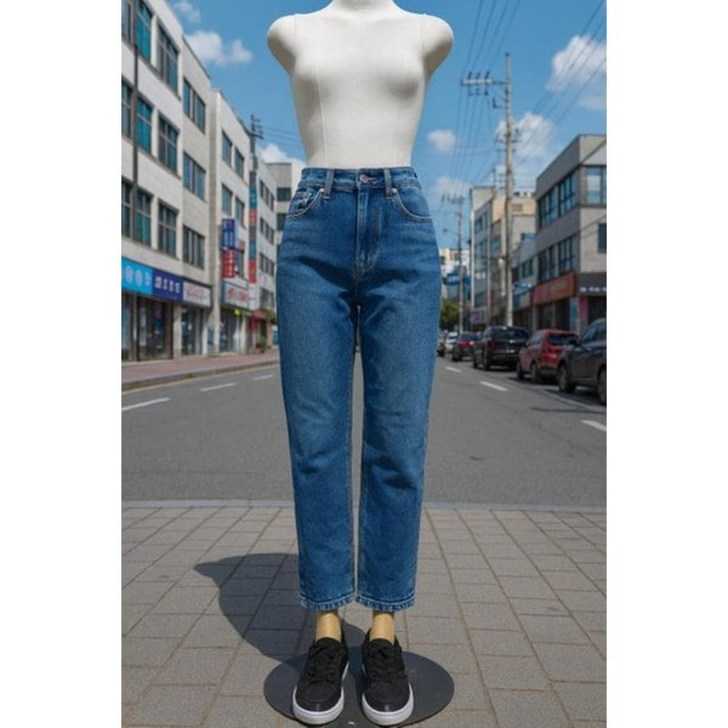 백화점 정품 리바이스 여성 보이프렌드핏 하이라이즈 웜진 블루 겨울 청바지 858730086DG