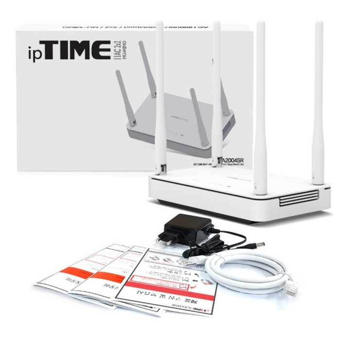 ipTIME 유무선 공유기, IPTIME A2004SR화이트, 1개