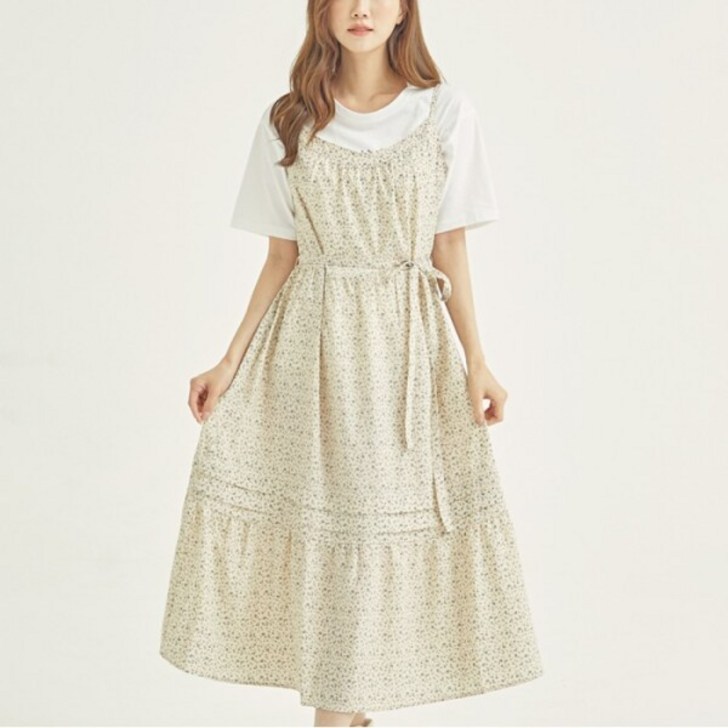 로엠비노출 로엠 잔꽃 뷔스티에 원피스 RMOWB37R14T