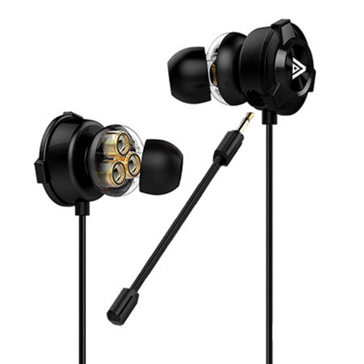 사운드판다 트리플 드라이버 게이밍 이어폰  Y잭