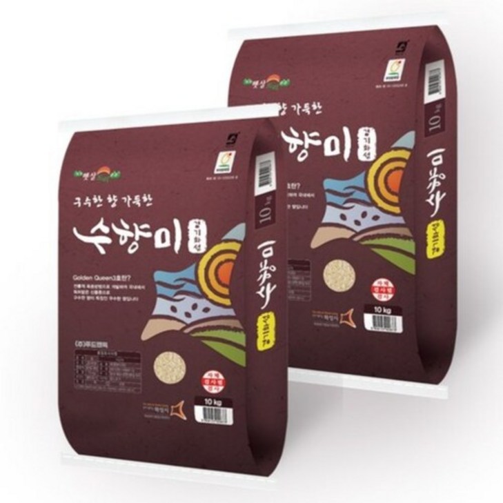 당일도정당일발송 명성미곡 상등급, 24년산 햅쌀 수향미20kg10kg2포, 10kg, 2개