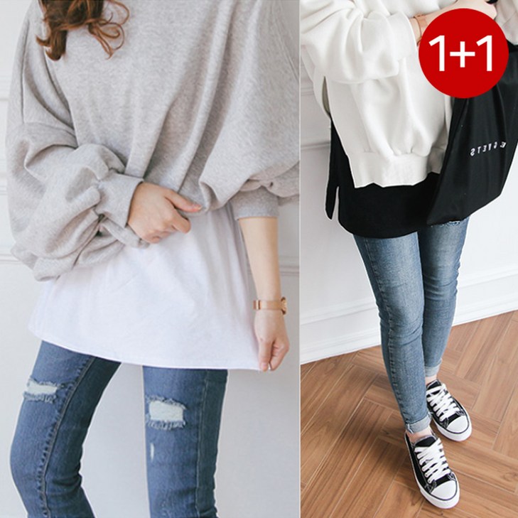 11 남녀공용 빅사이즈 2XL 페이크 레이어드 3color 티셔츠