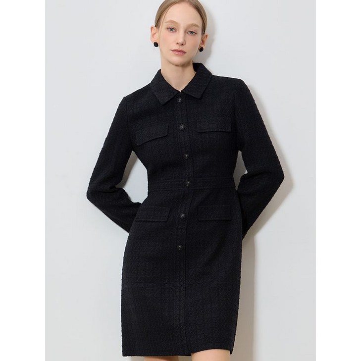 쉬즈미스 하이엔드 퀄리티 카라 트위드 원피스 택가격 498000원