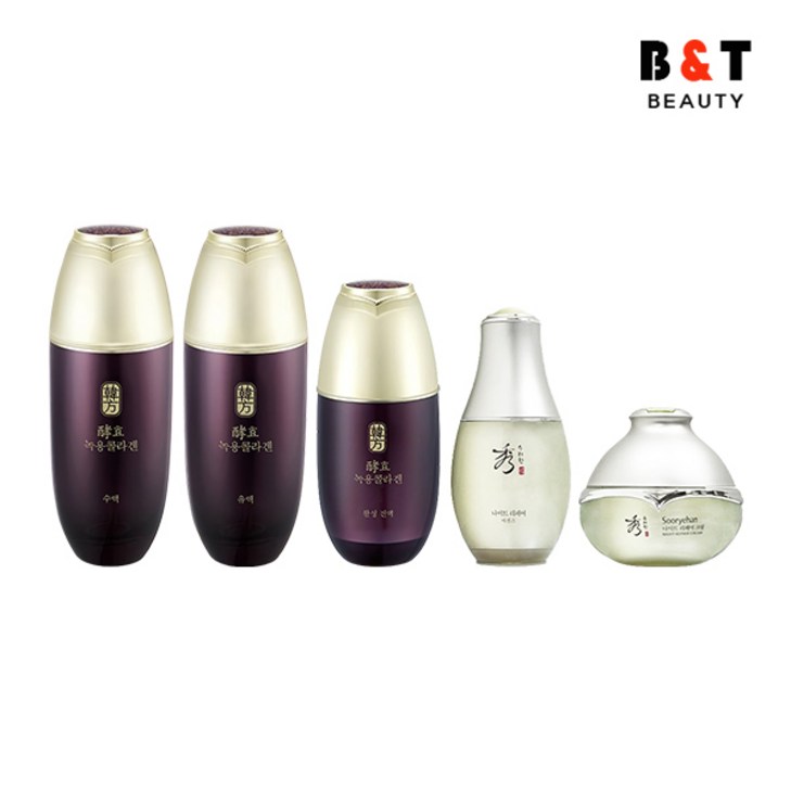 수려한 효 녹용콜라겐 기초세트 3종 수액유액진액 리페어 2종에센스크림, 단품