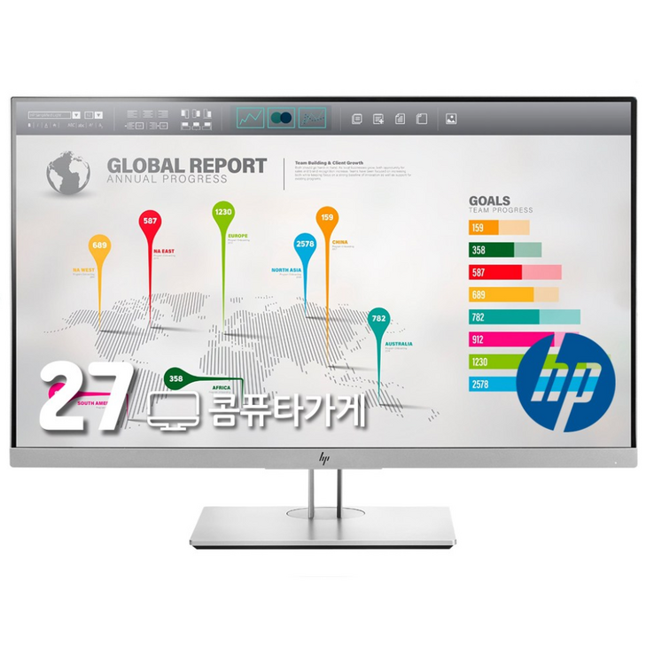 hp E273Q QHD 2560X1440 27인치 IPS C타입 가능 모니터 맥가능 전문가용 동영상 게임용 전시상품, hp EliteDisplay E273q, 68cm