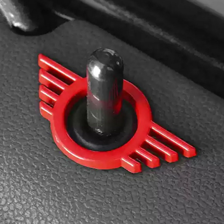 미니쿠퍼 도어핀 커버, 2개1세트 구성, 6가지 색상, 알루미늄 합금 재질