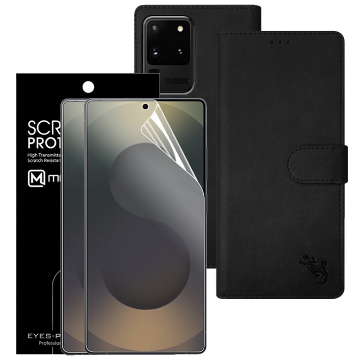 메오르 프리미엄 휴대폰 액정보호필름 2p  넘버278 카드수납 다이어리 휴대폰 케이스 세트