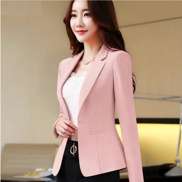 신상 여성 정장 자켓 가을 베이직 정장 코트 캐주얼 정장점퍼 여자 가을 상의 보온과 패션을 겸비