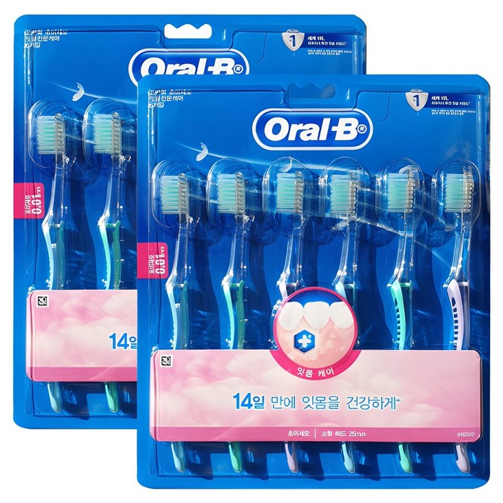 오랄비 고탄력 초미세모 칫솔, 2개