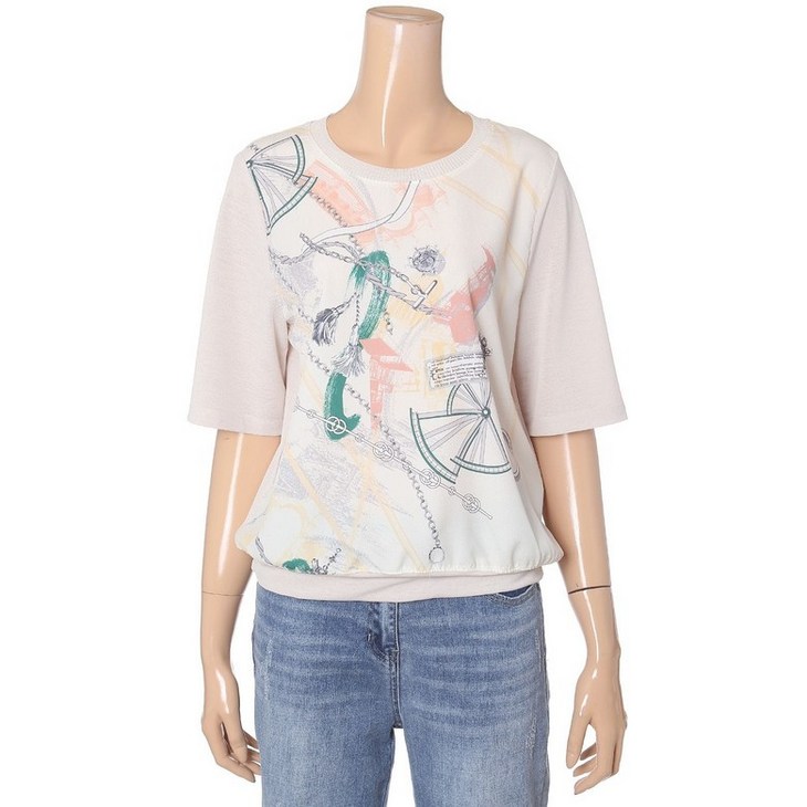 엠씨 라운드프린트 티셔츠C32T005