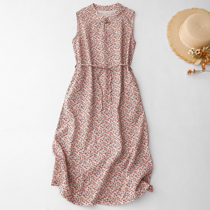 POMTOR 여성 여름 프린트 루즈핏 원피스