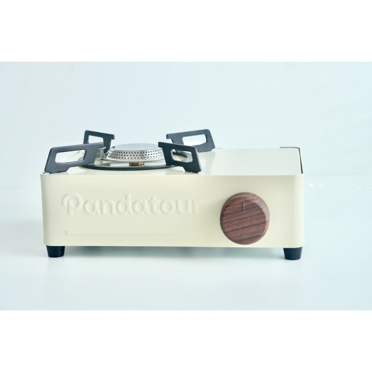 캠핑 낚시 가스버너 휴대용 미니 우드버너 라면 찌개 홈파티 나들이 소풍, 크림 베이지, 1개