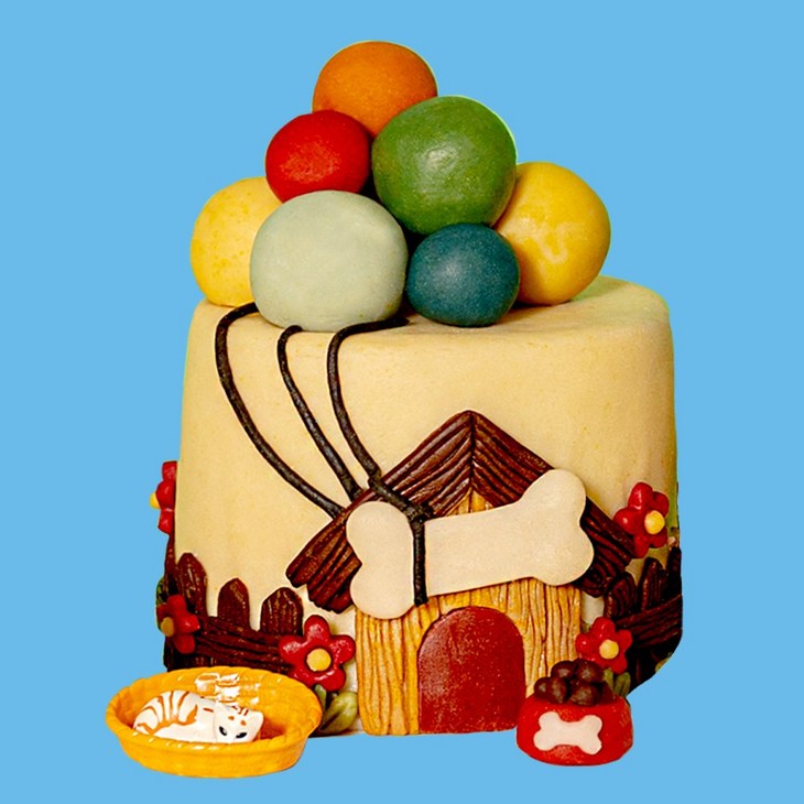 견우재 강아지 케이크 수제 생일 간식, 1개, 700g, 풍선 케이크